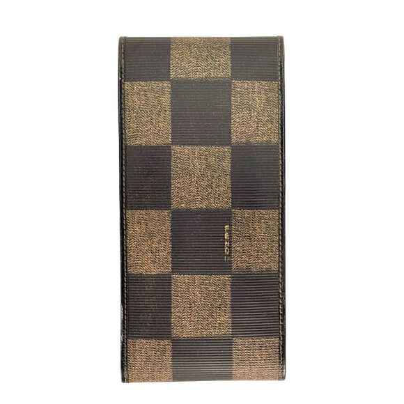 FENDI Vintage Penguin Checkered Print Sunglasses/Eyeglasses Case - Picture 4 of 12